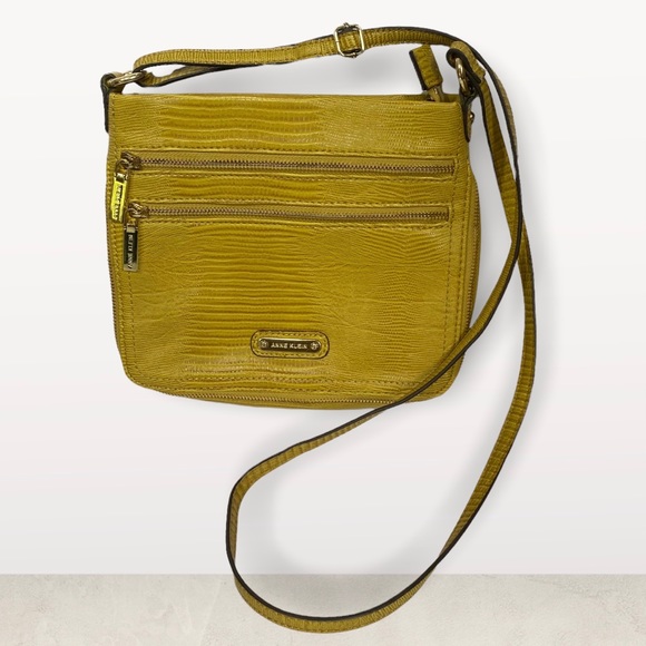 Anne Klein Handbags - Anne Klein Chartreuse Yellow Crossbody Bag
